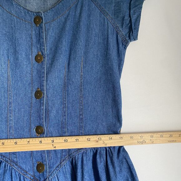 Denim Button-Down Midi Dress - Picture 6 of 8